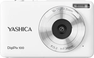 YASHICA DigiPix 100 Digital Compact Camera White FHD 1080P 16X Zoom Micro SD New - Picture 1 of 9