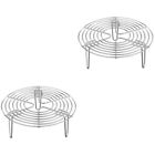  2 Pieces 304 Stainless Steel Egg Steamer Cooking Rack Round Baking Pan