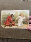 AntiqueVictorian Trade Card Woolson Spice Co. Toledo Beauty And The Beast (SP)