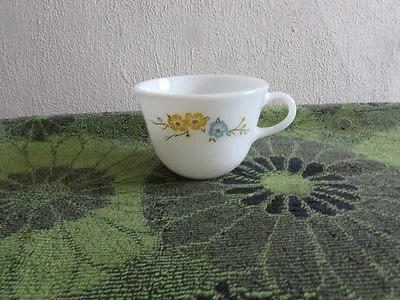 TAZA DE CAFÉ/TÉ DE REPUESTO. TAZA DE VASO DE LECHE CON MANTEQUILLA/FLORES COLORIDAS PYREX # 59 Foto 1 de 2