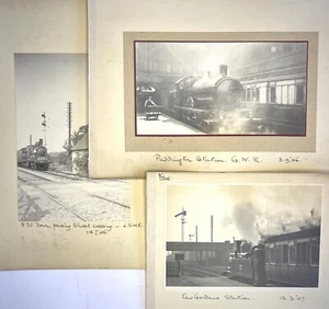Three 1906-1907 Photos of Steam Trains, Paddington, Kew Gardens, Steep (B2G) - Picture 1 of 1