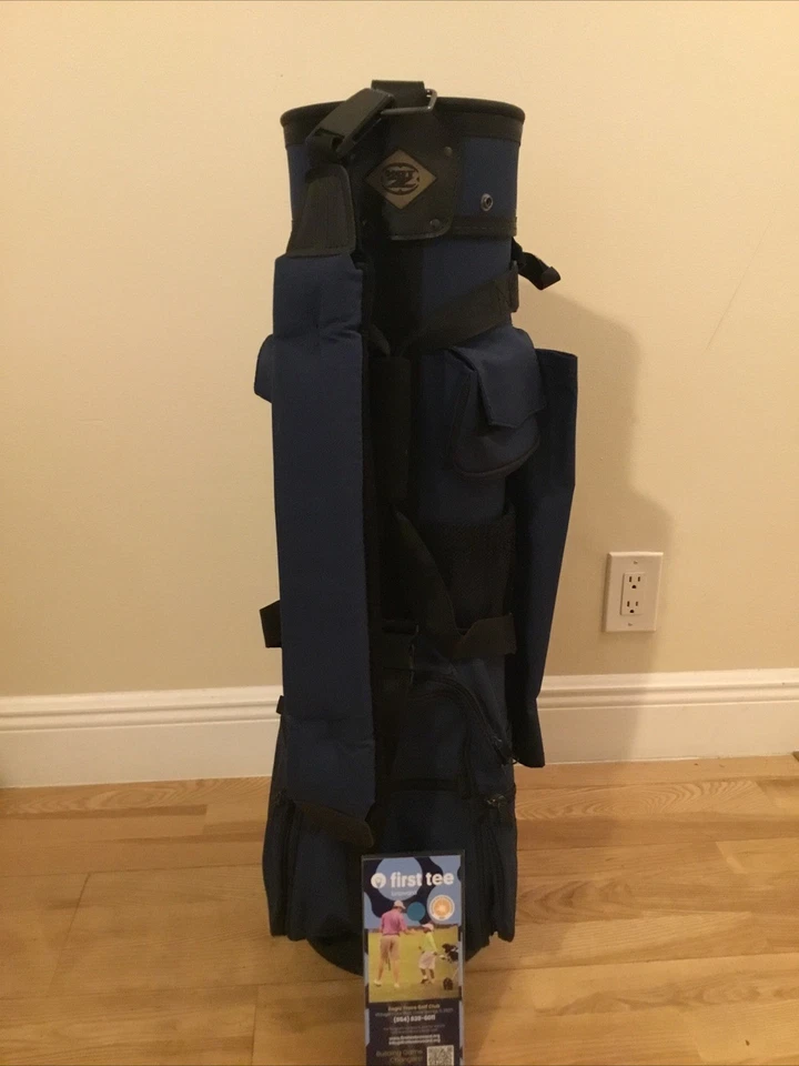 Bolsa de golfe Hot-Z carrinho azul com divisórias de 10 vias e capa de chuva - Imagem 1 de 4