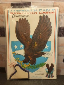 Vtg Beistle American Eagle W/Shield Honeycomb Party Centerpiece New/Sealed - Picture 1 of 2