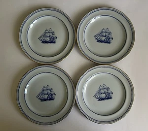 Set Of 4 Spode Trade Winds ( Blue) Salad Or Dessert Plates Ship George Of Salem - Picture 1 of 11