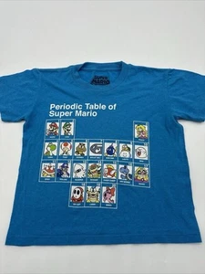 Camiseta Tabla Periódica de Super Mario Azul Niño - Imagen 1 de 1