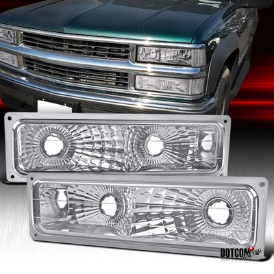 Fit 1988-1998 Chevy GMC C/K 1500 Silverado Sierra Bumper Corner Signal Lights - Image 1 of 4
