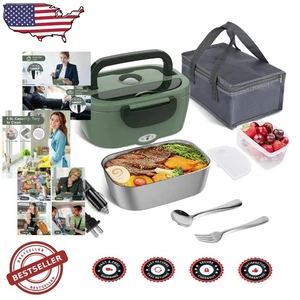 Deluxe Beheizte Brotdose 1,5L SS Behälter BPA Frei für Büro Auto LKW Fahrer - Bild 1 von 7