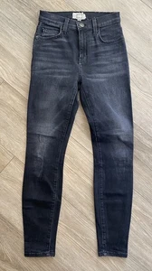 Current Elliott Women’s Super Highwaist Stiletto Denim Jeans Black Sz 24 - Picture 1 of 12