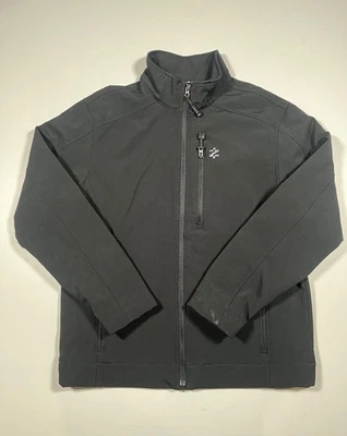 IZOD PerformX Jacket Mens Medium Black Softshell Full Zip Stretch PFX Golf - Image 1 of 4