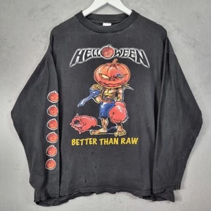 Helloween Shirt Mens XL Black Vintage Better Than Raw European Tour 90s - Imagen 1 de 12