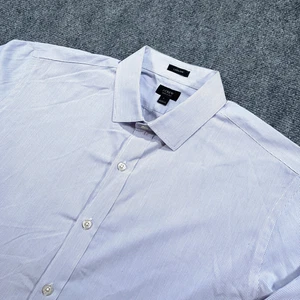 J.CREW Ludlow 120'S 2 Ply Dress Shirt Mens L Blue Pinstripe Long Sleeve NEW - Picture 1 of 7