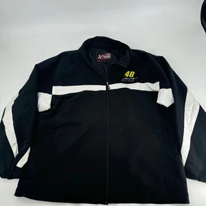 Jimmie Johnson NASCAR Jacket Chase Authentics #48 Black White Mens XL - Picture 1 of 3
