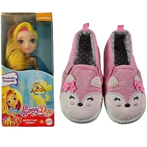 Set scarpe gattino rosa per bambina misura 6 (14 cm) e bambola Sunny Day (Blair) - Foto 1 di 20