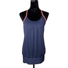 LULULEMON No Limits Tank Top Inkwell Size 6 Navy Blue And Pink With Built In Bra