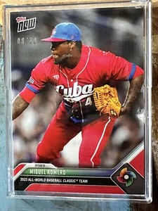 2023 TOPPS NOW CARD ALL-WBC TEAM CARD MIGUEL ROMERO #WBCA-9 8/10 RED