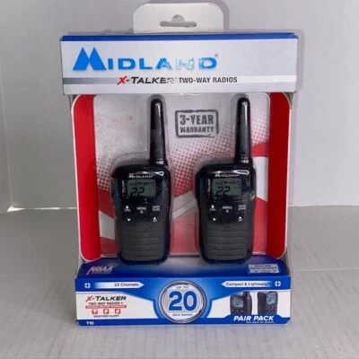 Midland X-Talker Two Way Radio Walkie Talkies Weather Alert 20 Mile Range Sealed - Image 1 of 4