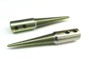Spindle Tapered Threaded 3/8" Arbor Hole Left & Right Set Grinder Buffer Motor - Picture 1 of 11