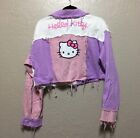 Nwt Shein X Hello Kitty  Cropped Denim Jacket Size Large