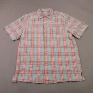 Tommy Bahama Shirt Mens Medium Short Sleeve Pocket Button Front Plaid - Picture 1 of 10
