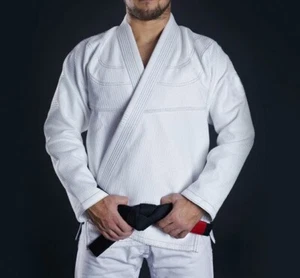 Brazilian Jiu Jitsu BJJ Gi Uniform 450 GSM Light Weight 100% Cotton By Kinetix - Picture 1 of 9