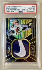 2018 Panini Select Jumbo Rookie Swatch 1/1 Black Prizm Nike Swoosh Patch Logo