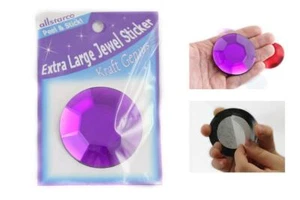  60 mm Riesiges selbstklebendes Rund Acryl Strass Cosplay Stick On Handwerk Edelstein 1 Stck. - Bild 1 von 56