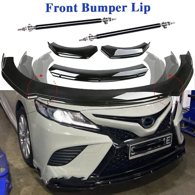 For Toyota Camry XLE SE Front Bumper Lip Part Accessories Splitter+Spoiler Body Foto 1 de 4