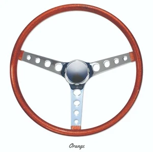 15 Moon Orange Metal Flake Finger Grip Steering Wheel Rod Kustom Mooneyes - Picture 1 of 3