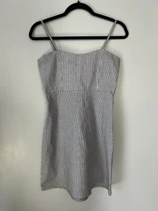Brandy Melville Blue/White Stripe Mini Dress One Size Polly Pocket - Picture 1 of 5