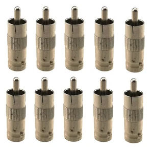 10pcs BNC Female to RCA Male Connector TV Camera Video Coaxial Converter Adapter - Picture 1 of 7