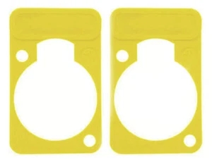 2 Pack Neutrik DSS-4-YELLOW D-Series Lettering ID Plate for XLR Panel Connectors - Picture 1 of 1