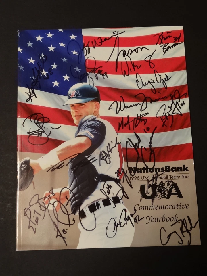 1996 年美国队棒球队签名节目圣安东尼奥德克萨斯州 6 月 17 日和 18 日,1996 年 — 第 1/1 张图片