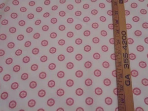 Waverly "Itsy Bitsy" Vintage Baumwollstoff-Rosa & Weiß-Neu-1 1/2" Muster-BTY - Bild 1 von 3