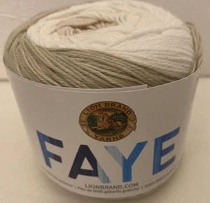 Multiples SKEIN Ball LION BRAND YARN FAYE SECRET ombre Neutral 3.5oz 100% COTTON - Picture 1 of 5
