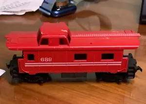 Modelo de vagón de carga TYCO HO escala rojo caboose #689 - Imagen 1 de 5