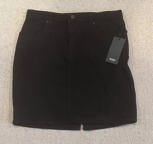 NEW Hudson Los Angeles Womens Mini Jean Skirt Size 29 LULU Black Denim Zipper - Picture 1 of 7