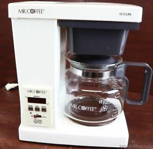 White Mr. Coffee 12 Cup Coffee Maker Programmable Automatic Model: SRX20 900 W