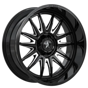 MSA M55 Commander 24x10 UTV Wheel - Black/Milled (5x4.5) -25mm[MA055BE24101225N] - Picture 1 of 2