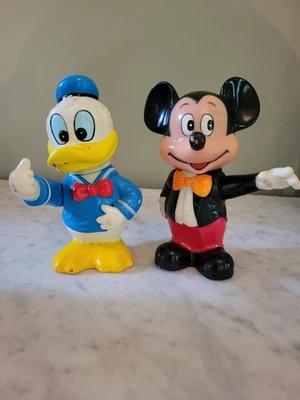 LOT Vintage Mickey Mouse Donald Duck Disney’s Coin Banks - Image 1 of 2