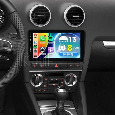6+64GB Für AUDI A3 8P 2003-2013 Android13 Autoradio GPS NAVI Carplay WIFI FM - Bild 1 von 4