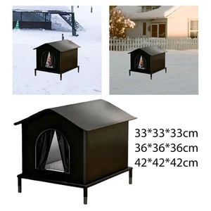 Outdoor Cat House Kitty Pet House Four Seasons Use Puppy Kennel Pet Supplies - Picture 1 of 17
