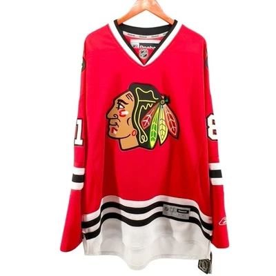 Nueva con etiquetas Camiseta Reebok Chicago Blackhawks Hossa Home XXL #81 Roja Oficial NHL Premier Foto 1 de 4