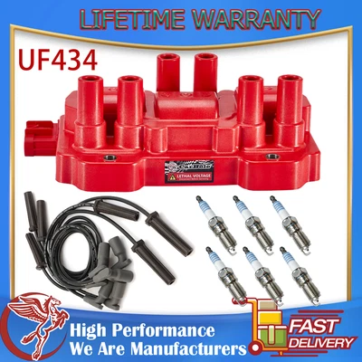 Bobina de encendido y bujía y cable para Chevrolet GMC Buick Saturn 3,5/3,9 L UF434 Foto 1 de 4