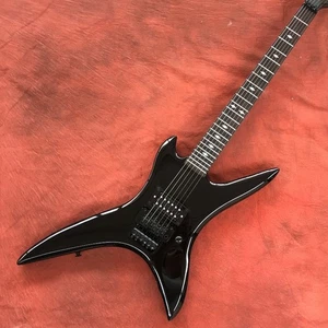 Chitarra Elettrica Stealth Chuck Schultiner Nero Pickup Aperti Intarsio Conchiglia - Foto 1 di 9