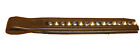 16” Two Tone Leather Browband with Silver Studs and Gold Spikes