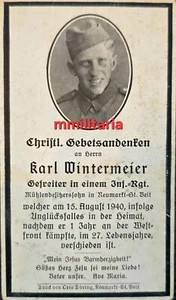 Sterbebild WWII Gefreiter Neumarkt 5. Ersatz Btl. 320 Westfront Reit im Winkel - Bild 1 von 5