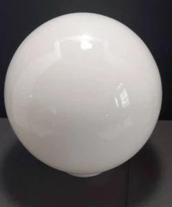 Lámpara colgante vintage estilo cristal pantalla globo blanco - Imagen 1 de 9