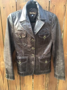 Damen Lederjacke Vintage 70er Chic S - Bild 1 von 8