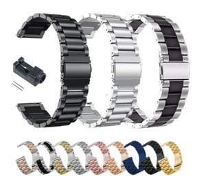 Metal Watch Strap Replacement Stainless Steel Band Wrist Bracelet 18/20/22mm - Picture 1 of 19