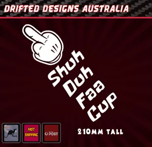 Sha Duh Faa Cup JDM - Decal JDM Laptop Bumper Drift Nissan Mazda WRX Decal Vinyl - Picture 1 of 2